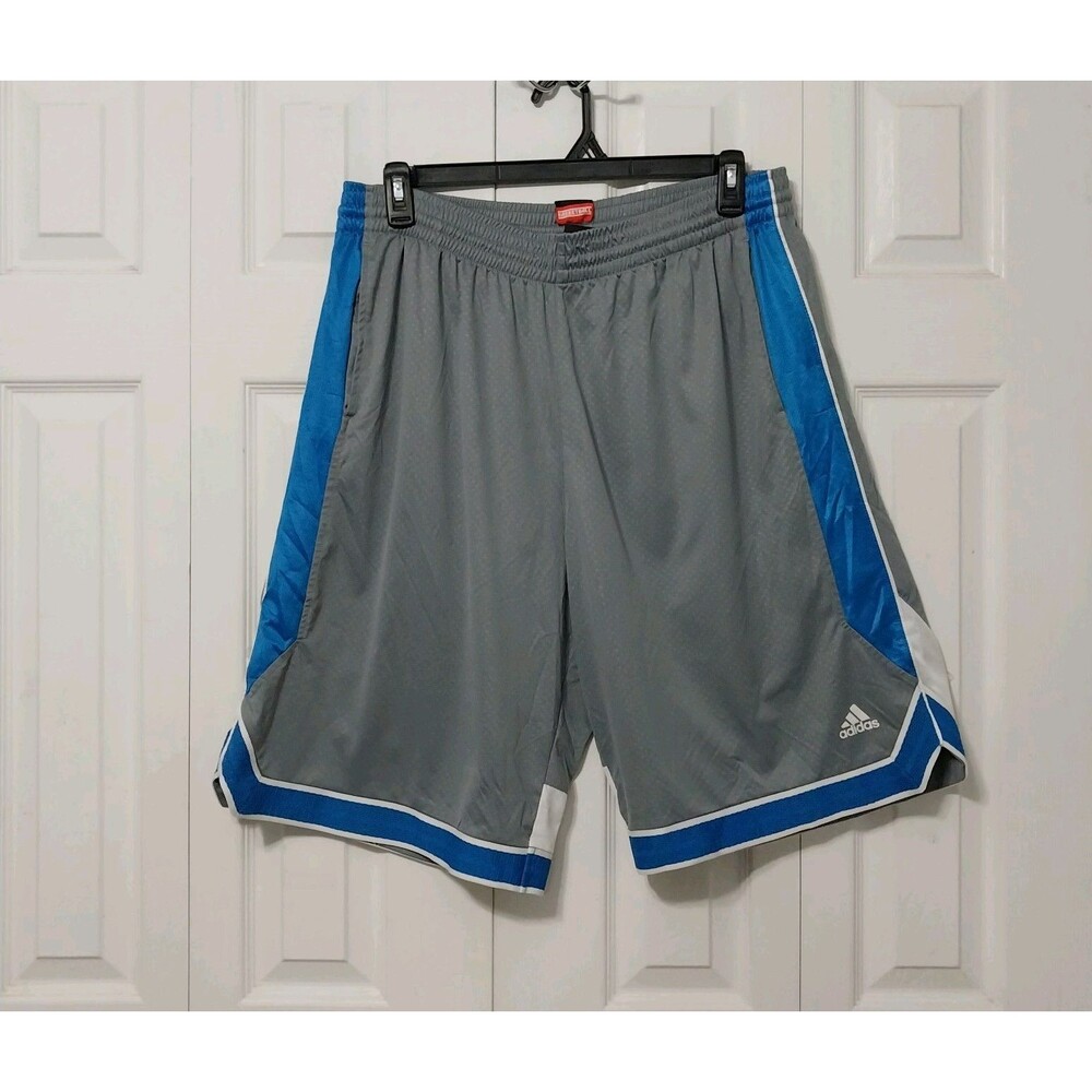 Adidas Shorts Mens XL Gray Climalite Athletic Lightweight Training Basketball
